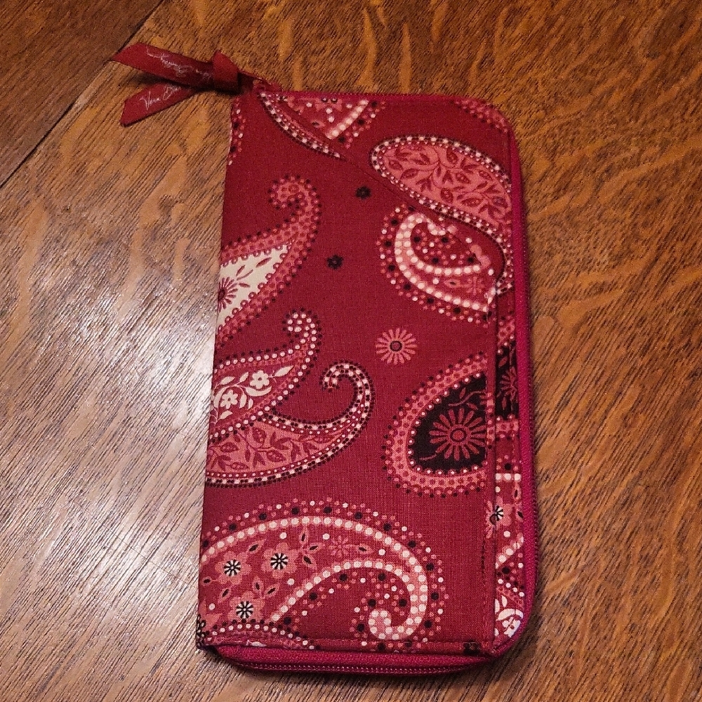 Vera Bradley Red Mesa Paisley Wallet